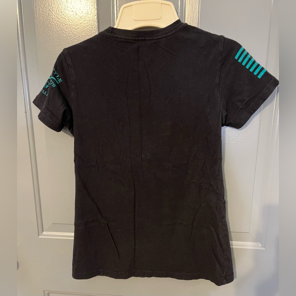 Grunt Style Black and Teal Flag Tee - Picture 6 of 6